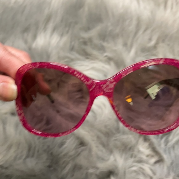 Dolce & Gabbana burgundy lace leopard sunglasses